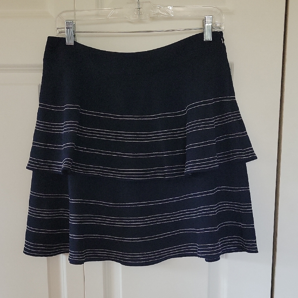 Banana Republic Navy Tiered Skirt